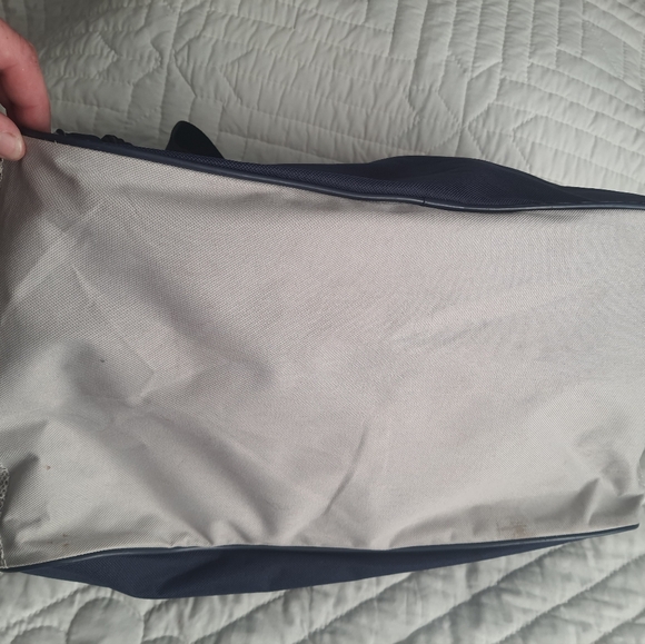 Vintage Y2K 90s Big Dogs Blue Duffle Travel Carry Gym Bag Side Pockets Handles - Picture 9 of 9